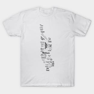 new york city/manhattan map - white T-Shirt